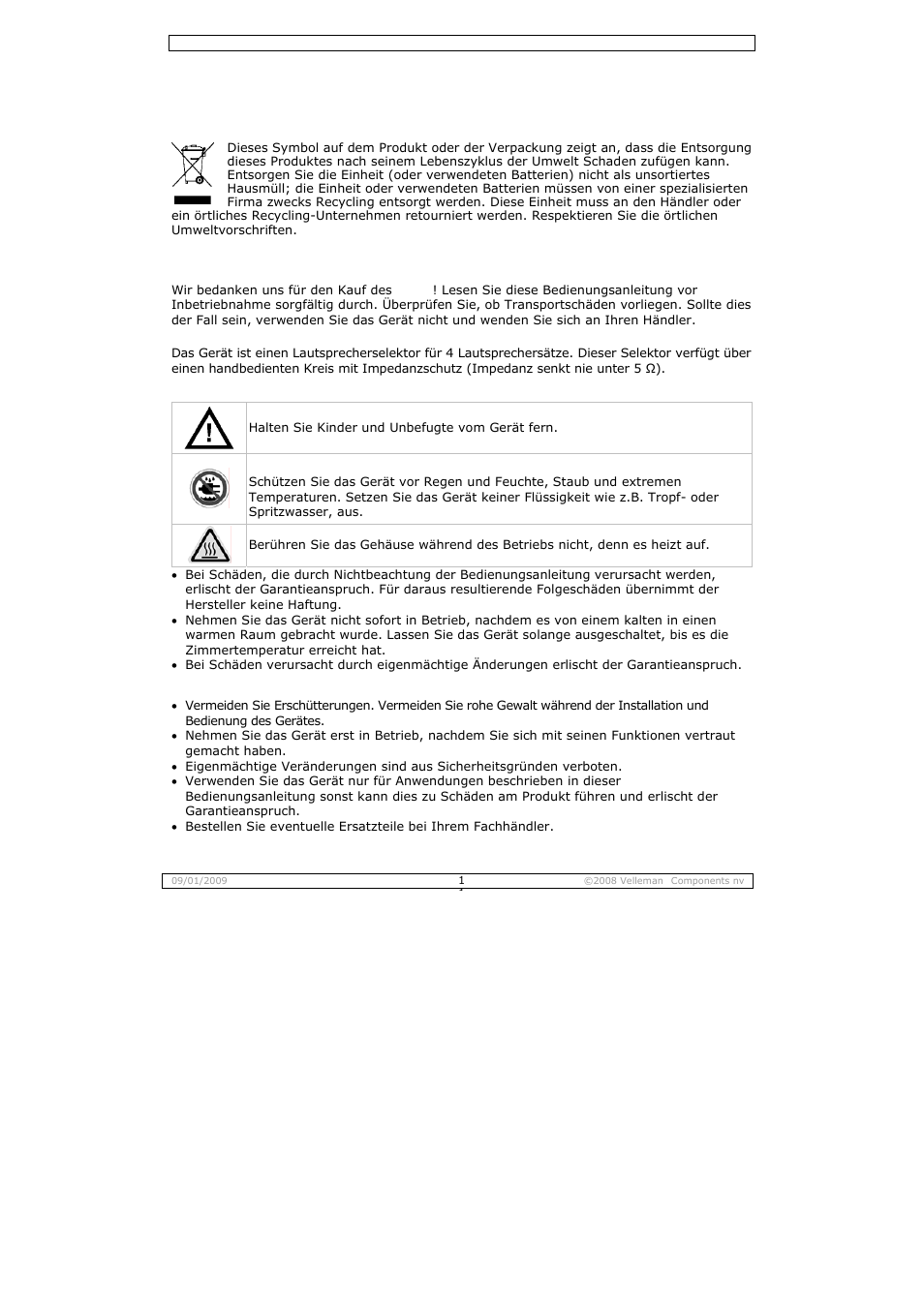 Bedienungsanleitung | Velleman ASS4 User Manual | Page 11 / 14