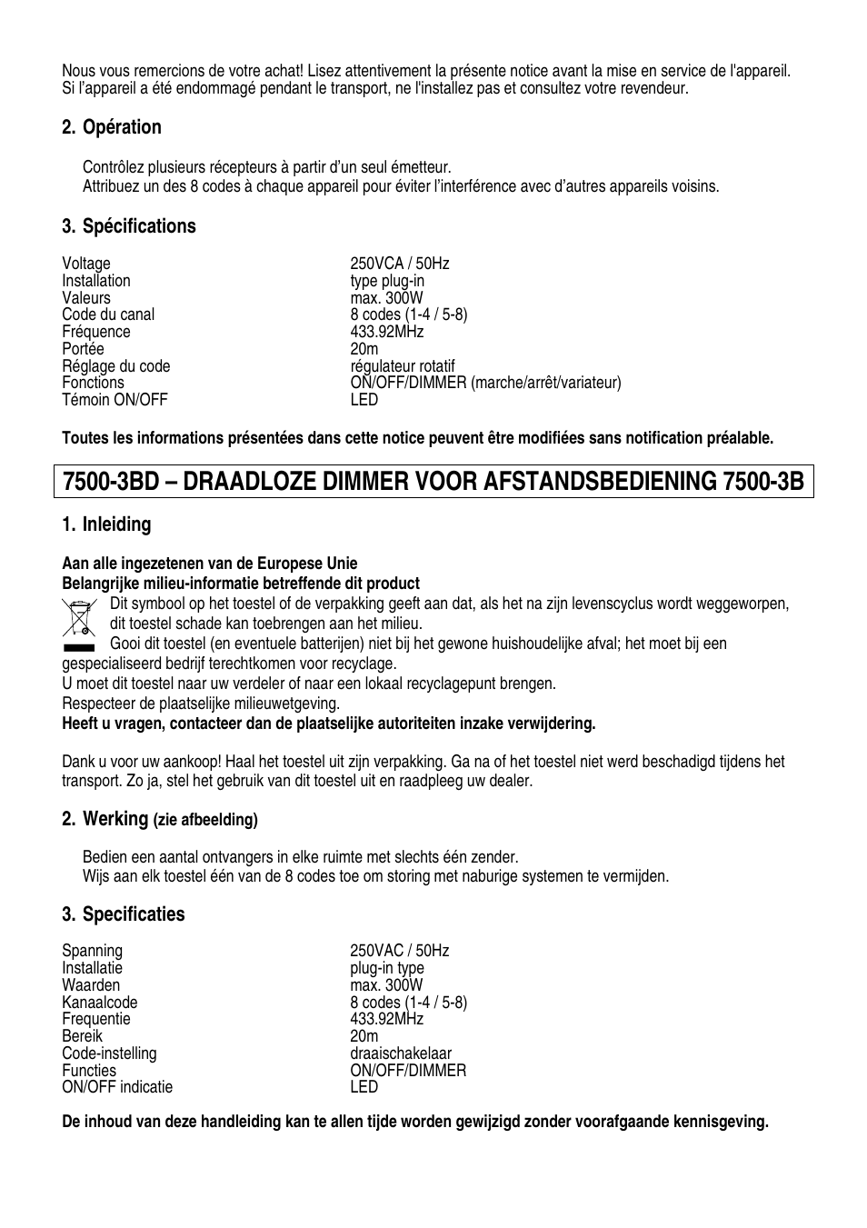 Velleman 7500-3BD User Manual | Page 2 / 4