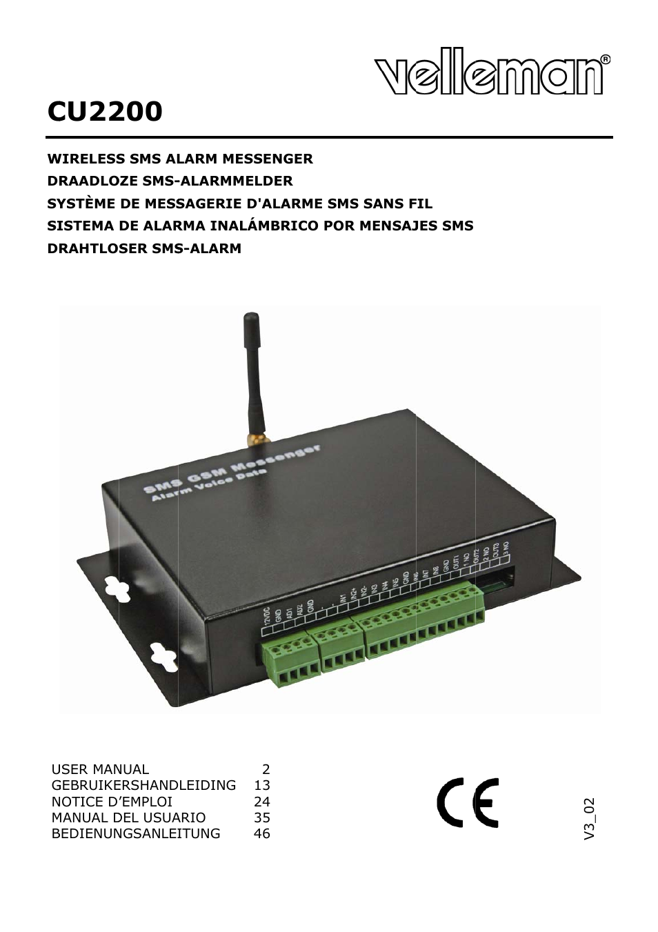 Velleman CU2200 User Manual | 58 pages