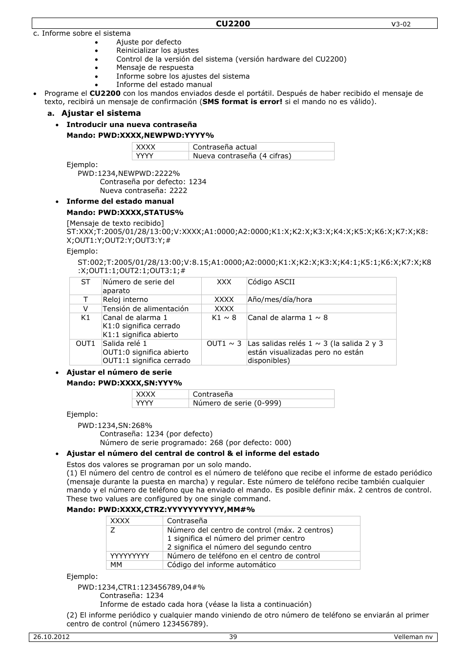 Velleman CU2200 User Manual | Page 39 / 58