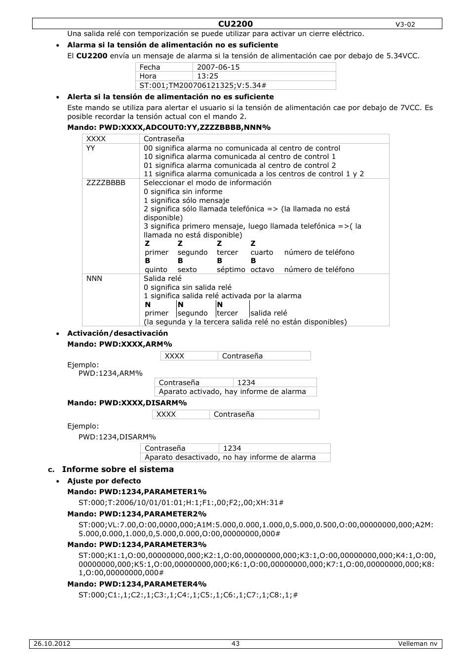 Velleman CU2200 User Manual | Page 43 / 58