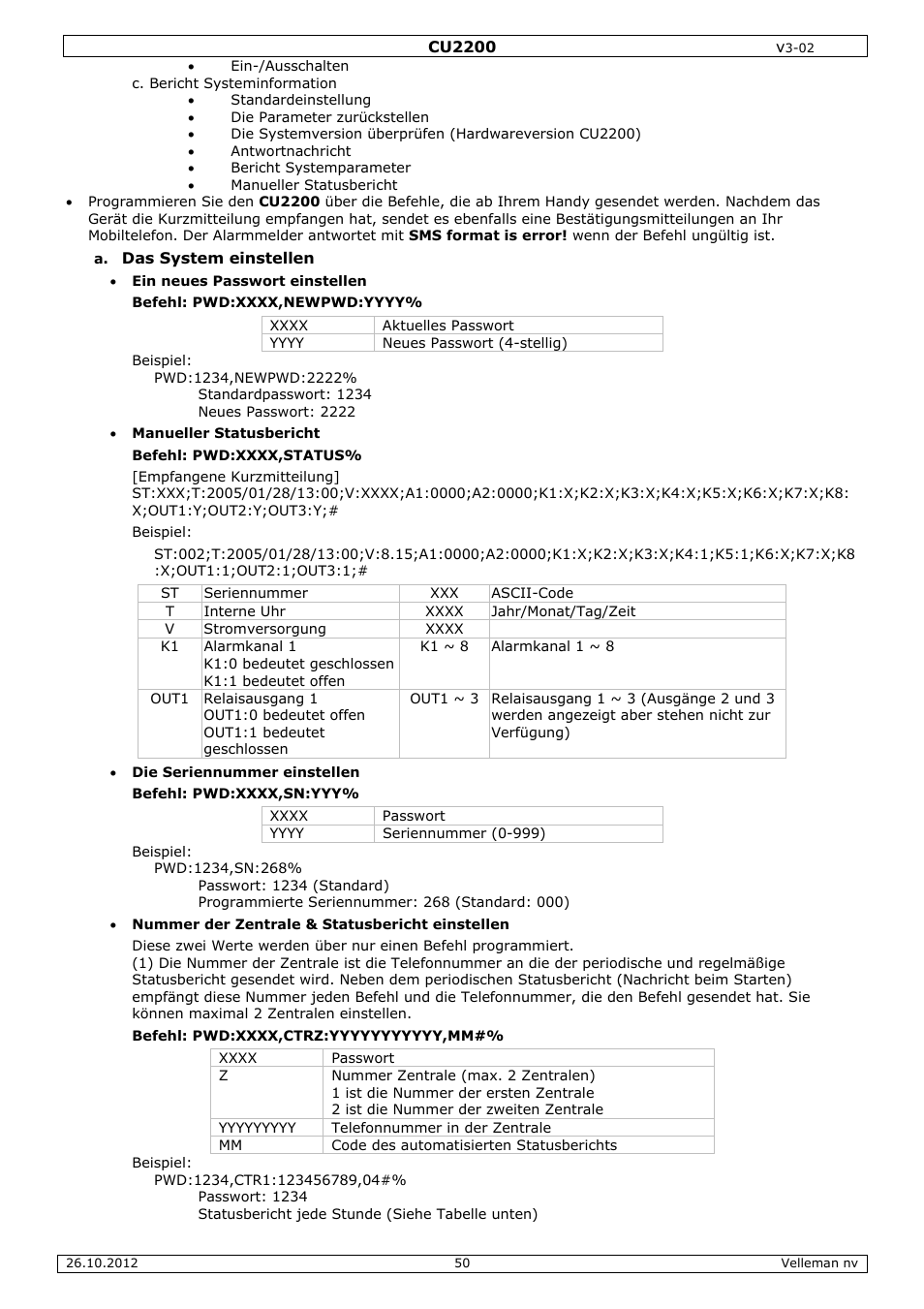Velleman CU2200 User Manual | Page 50 / 58
