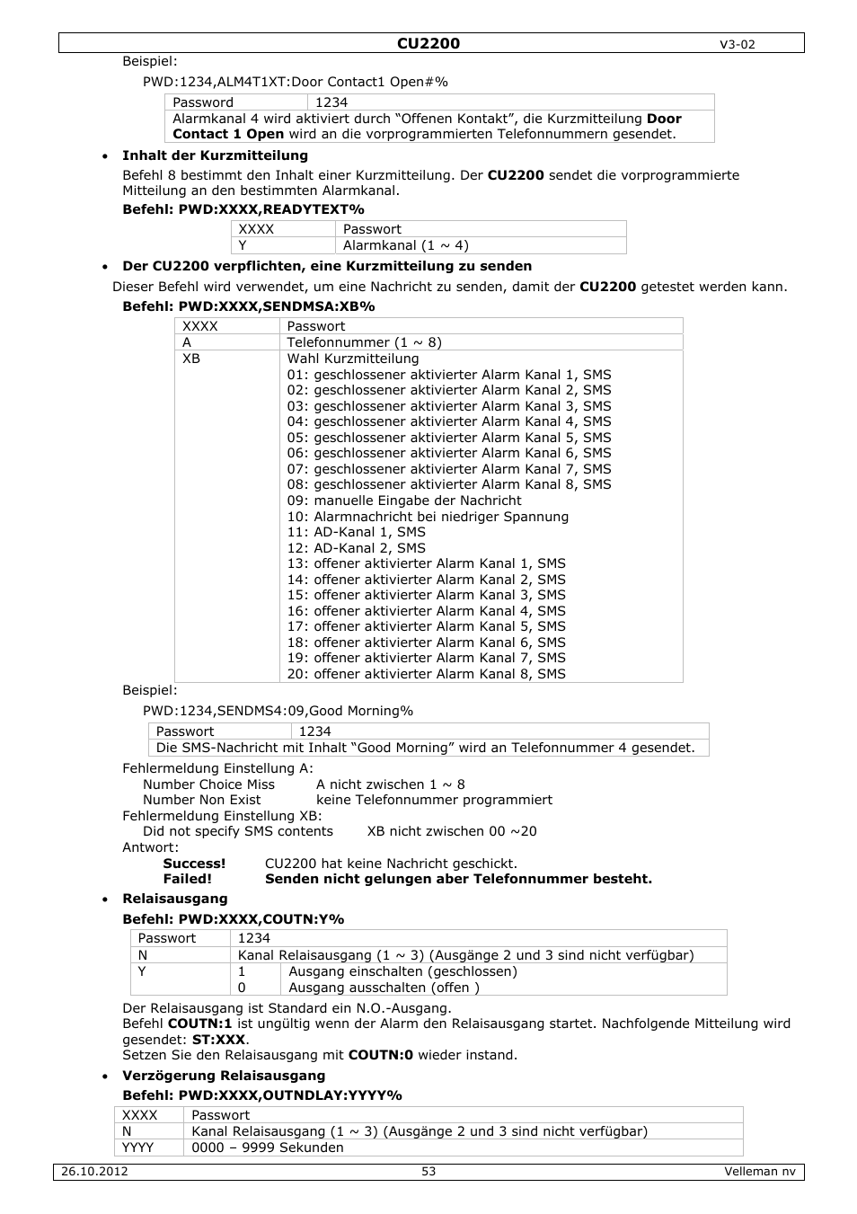 Velleman CU2200 User Manual | Page 53 / 58