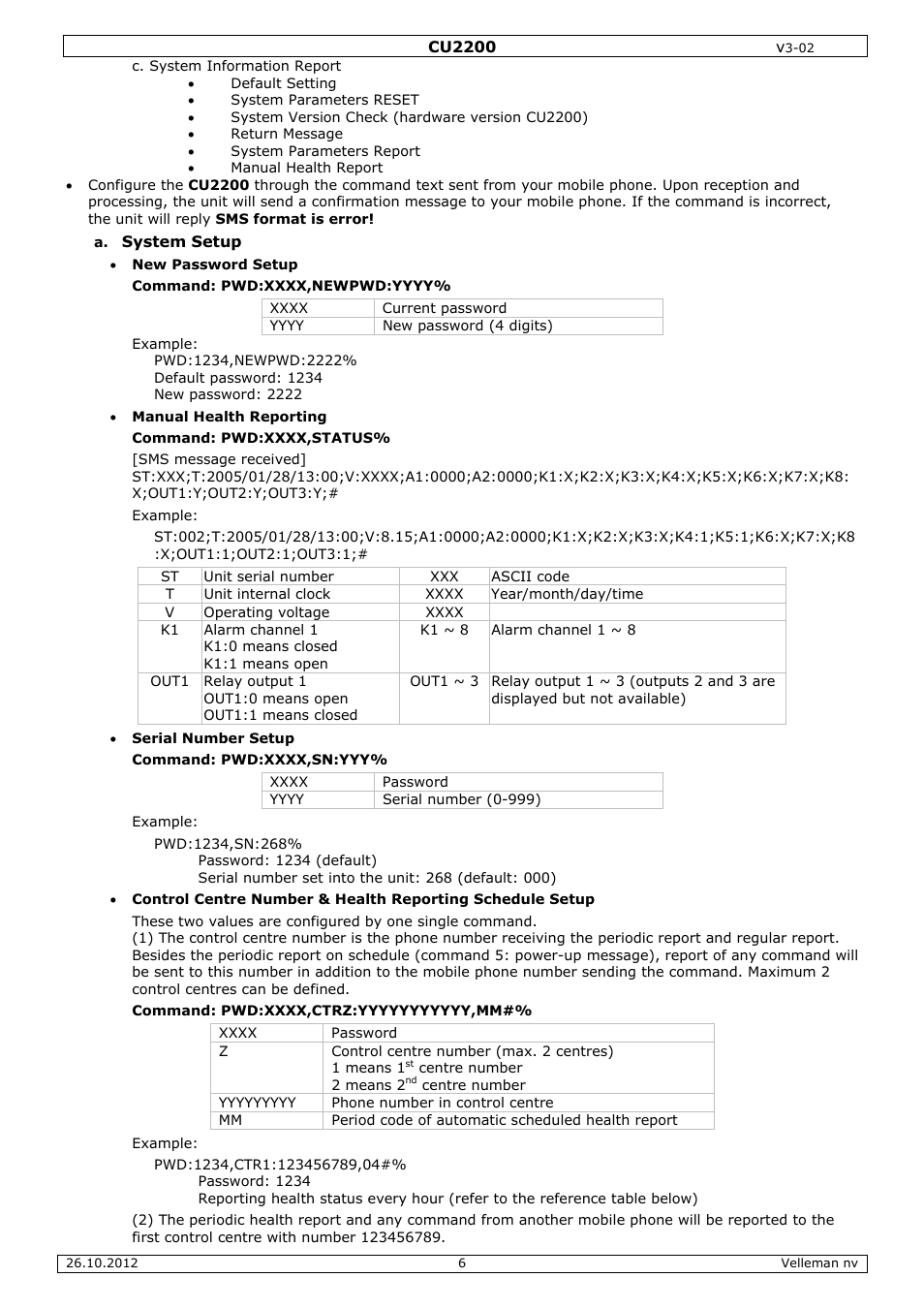 Velleman CU2200 User Manual | Page 6 / 58