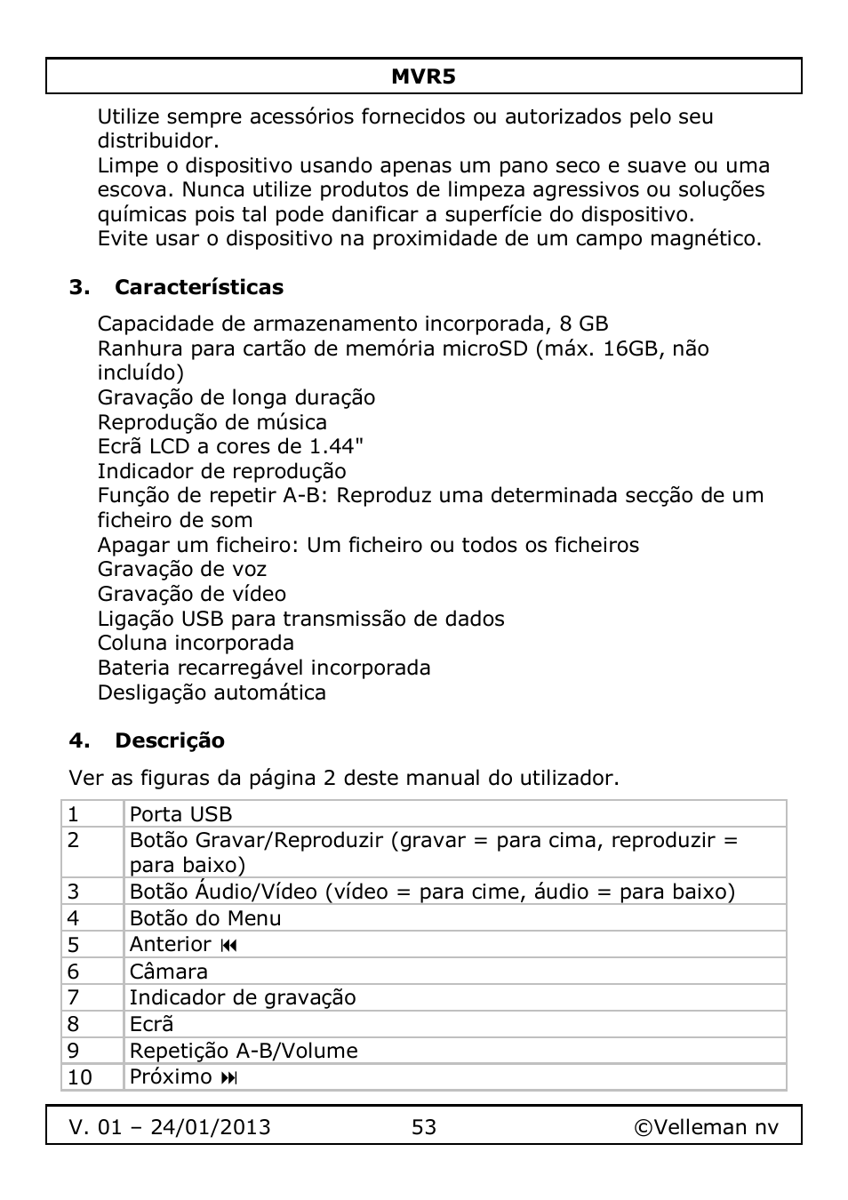 Velleman MVR5 User Manual | Page 53 / 78