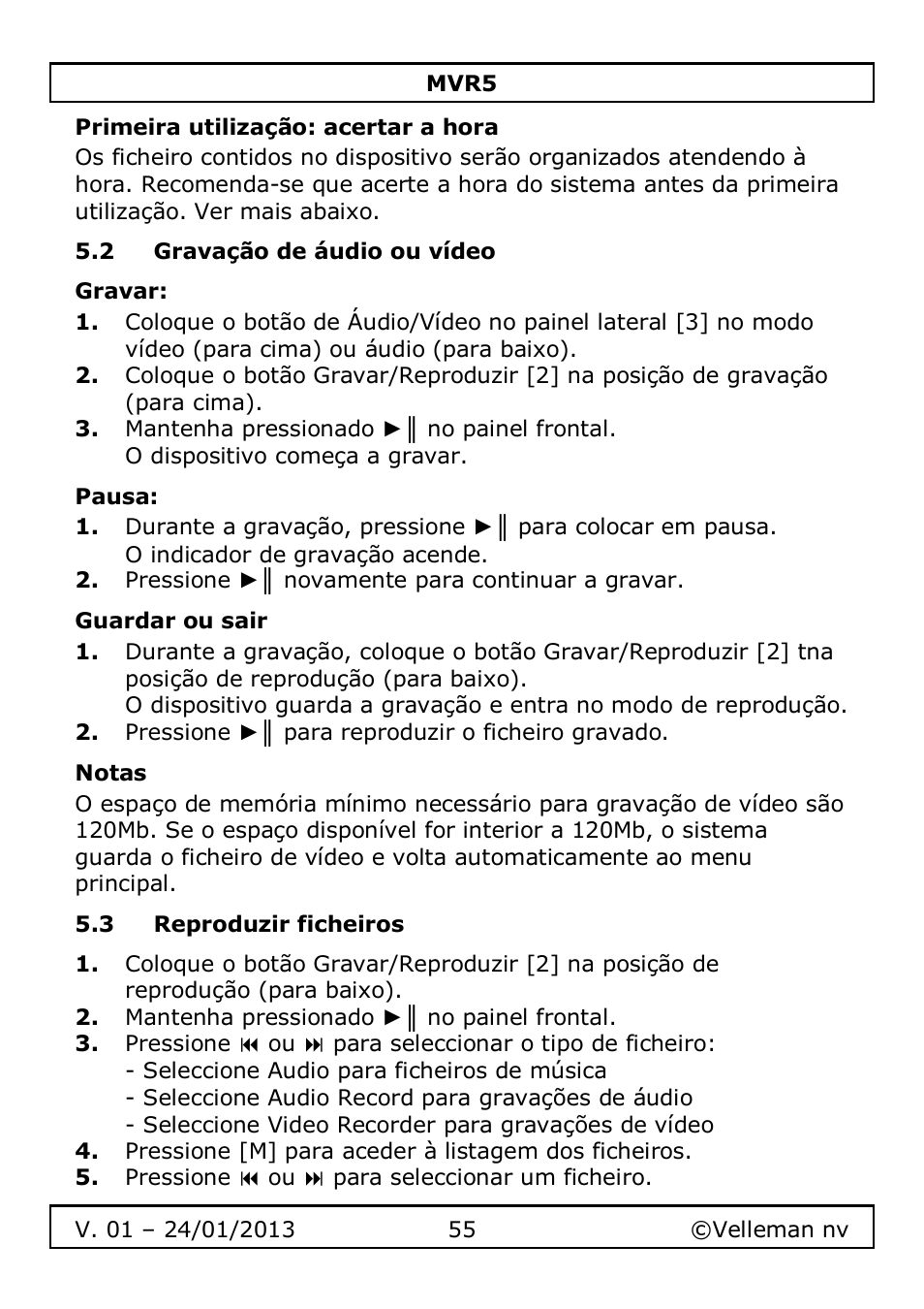 Velleman MVR5 User Manual | Page 55 / 78