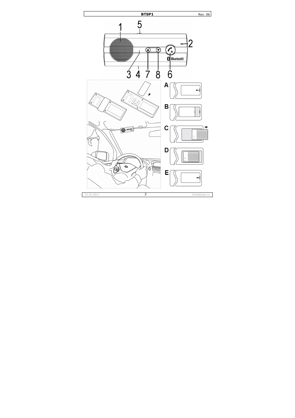 Velleman BTSP1 User Manual | Page 2 / 45