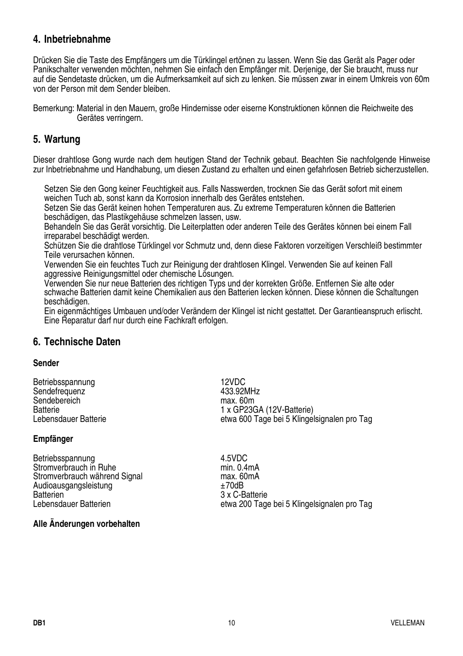 Velleman DB1 User Manual | Page 11 / 13