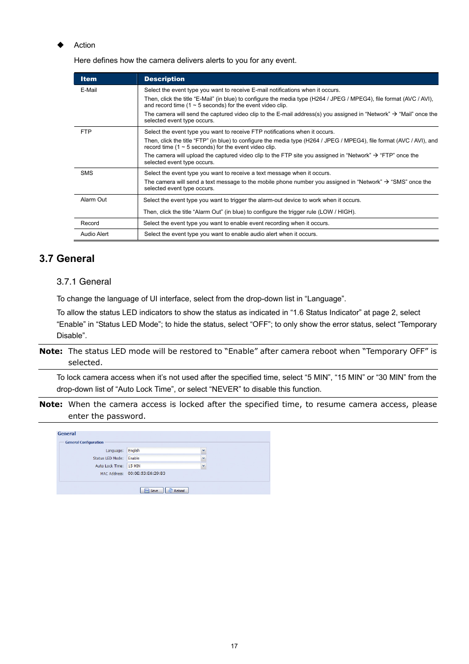 7 general, 1 general | Velleman CAMIP12 Quick Installation Guide User Manual | Page 22 / 69