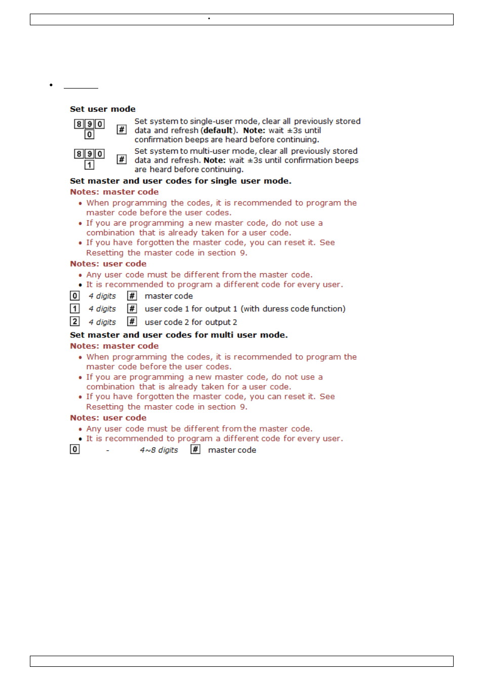 English | Velleman HAA2850 Setting Master Code and User Code User Manual | Page 2 / 6