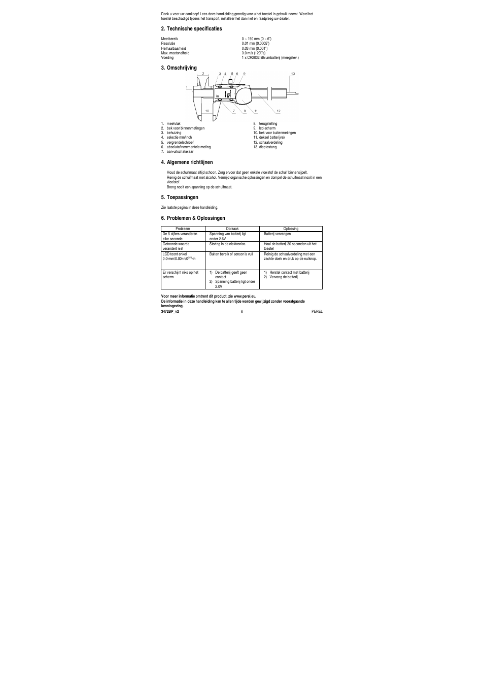 Velleman 3472BP User Manual | Page 6 / 11