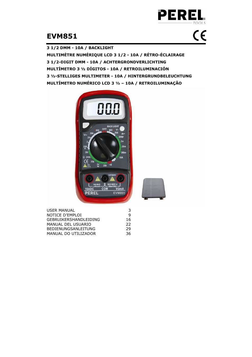 Velleman EVM851 User Manual | 44 pages