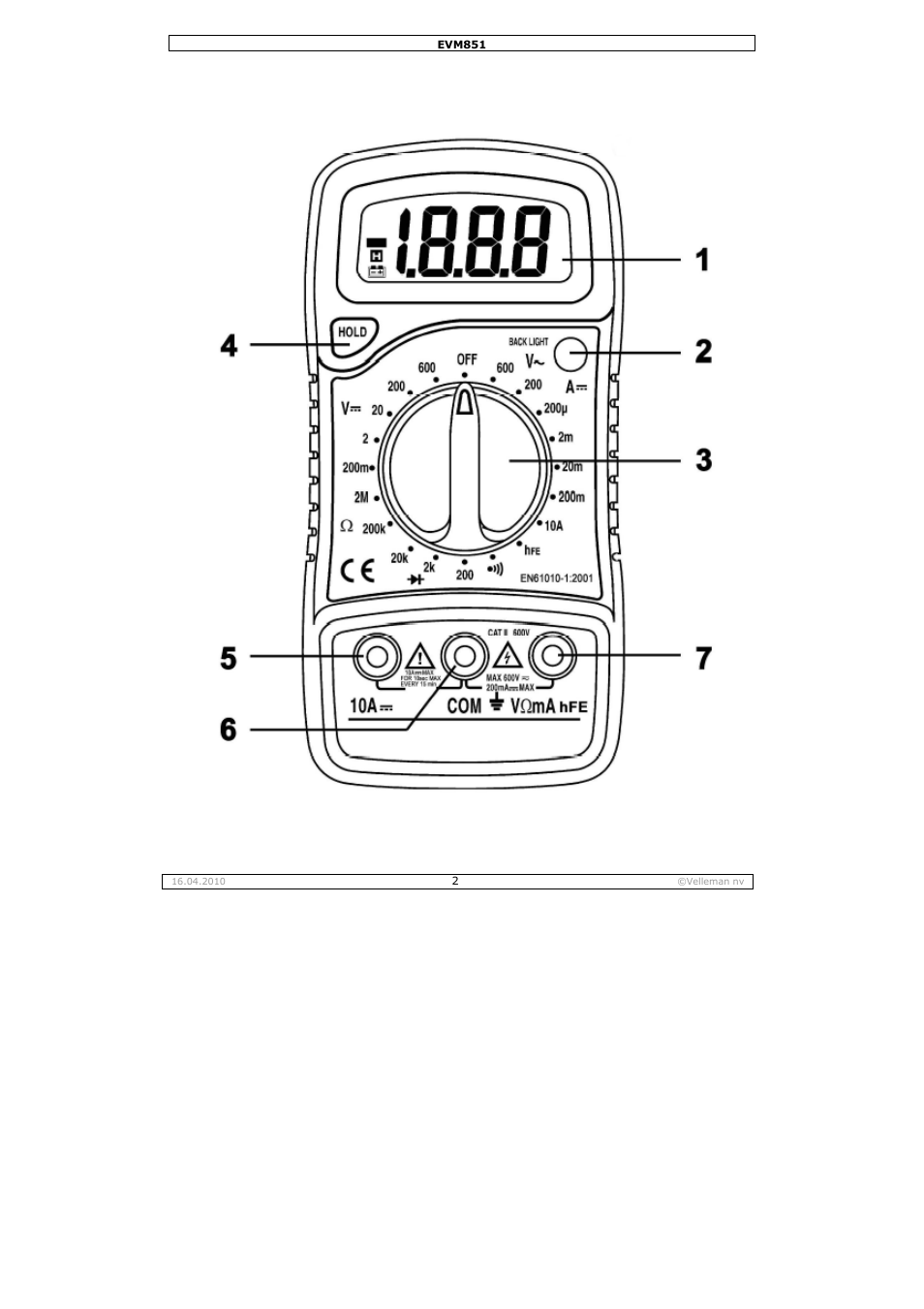 Velleman EVM851 User Manual | Page 2 / 44