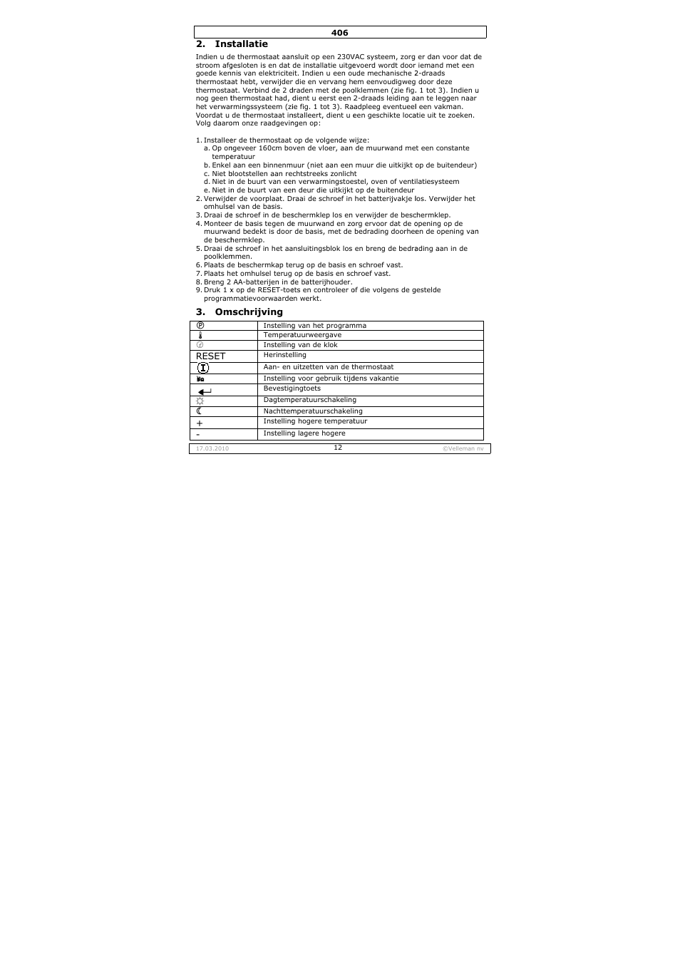 Velleman 406 User Manual | Page 12 / 32