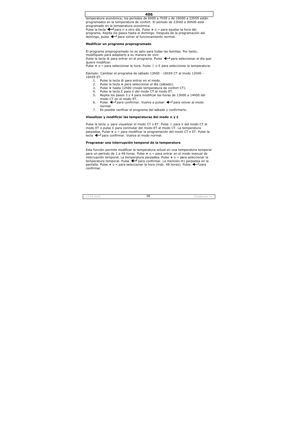 Velleman 406 User Manual | Page 18 / 32