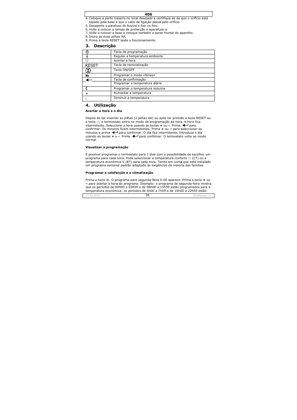 Velleman 406 User Manual | Page 26 / 32