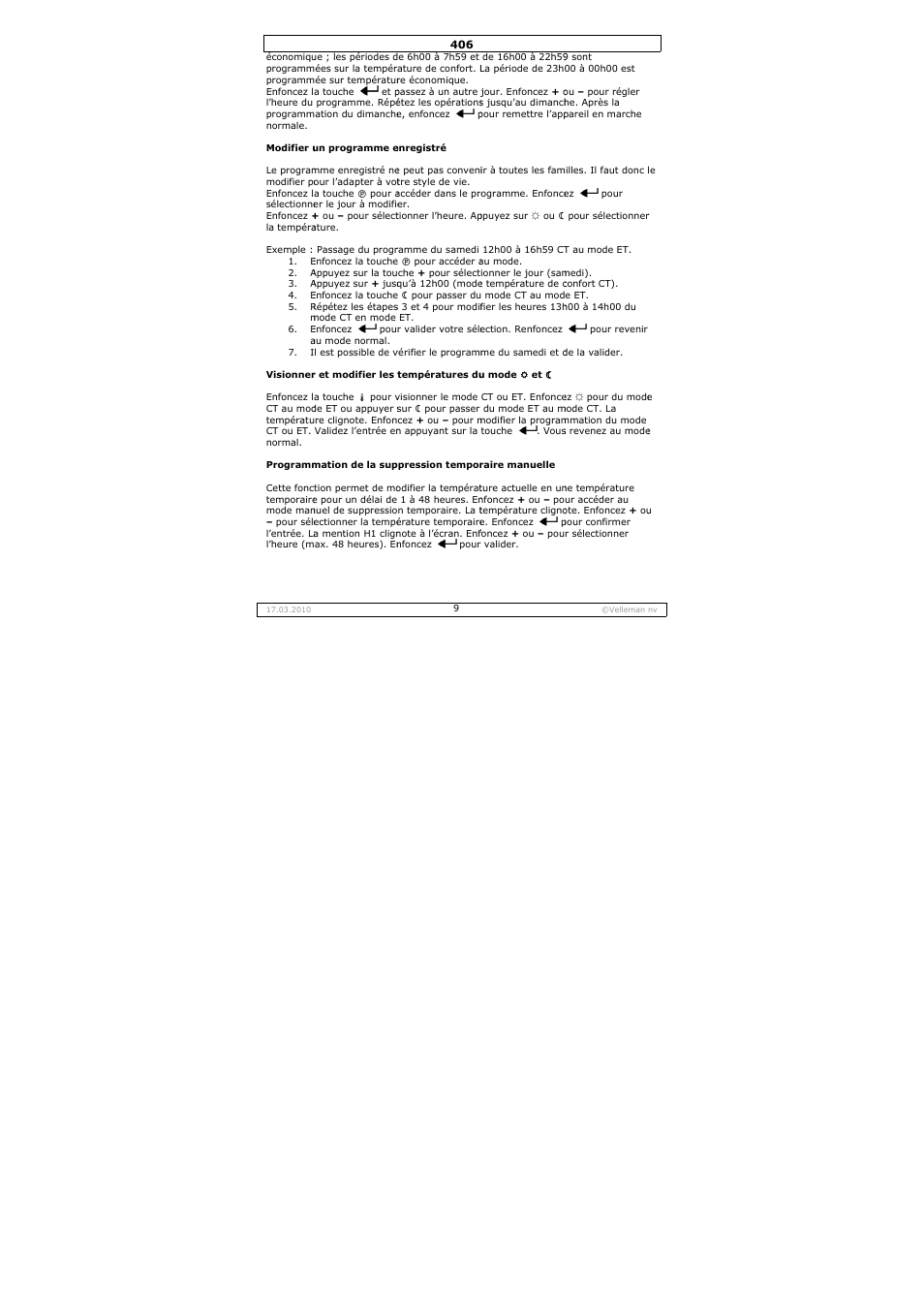 Velleman 406 User Manual | Page 9 / 32