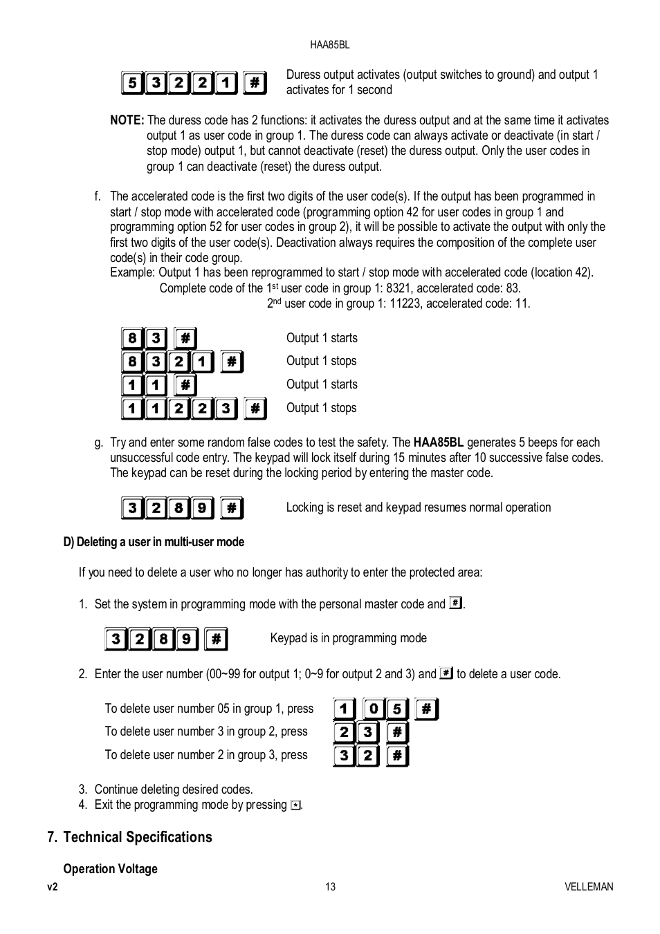 Velleman HAA85BL User Manual | Page 13 / 84