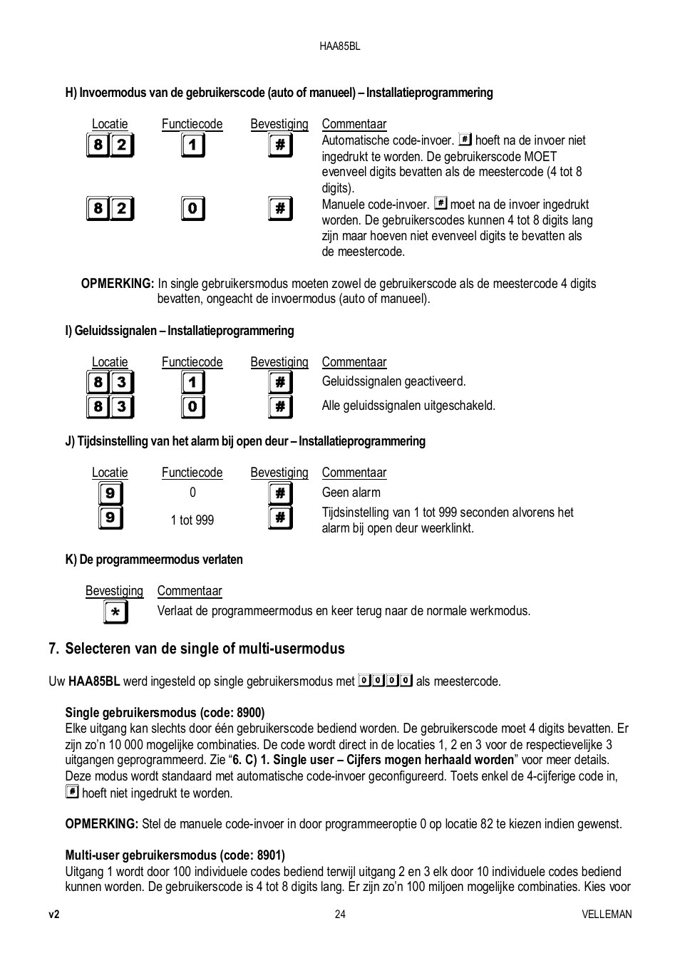 Velleman HAA85BL User Manual | Page 24 / 84