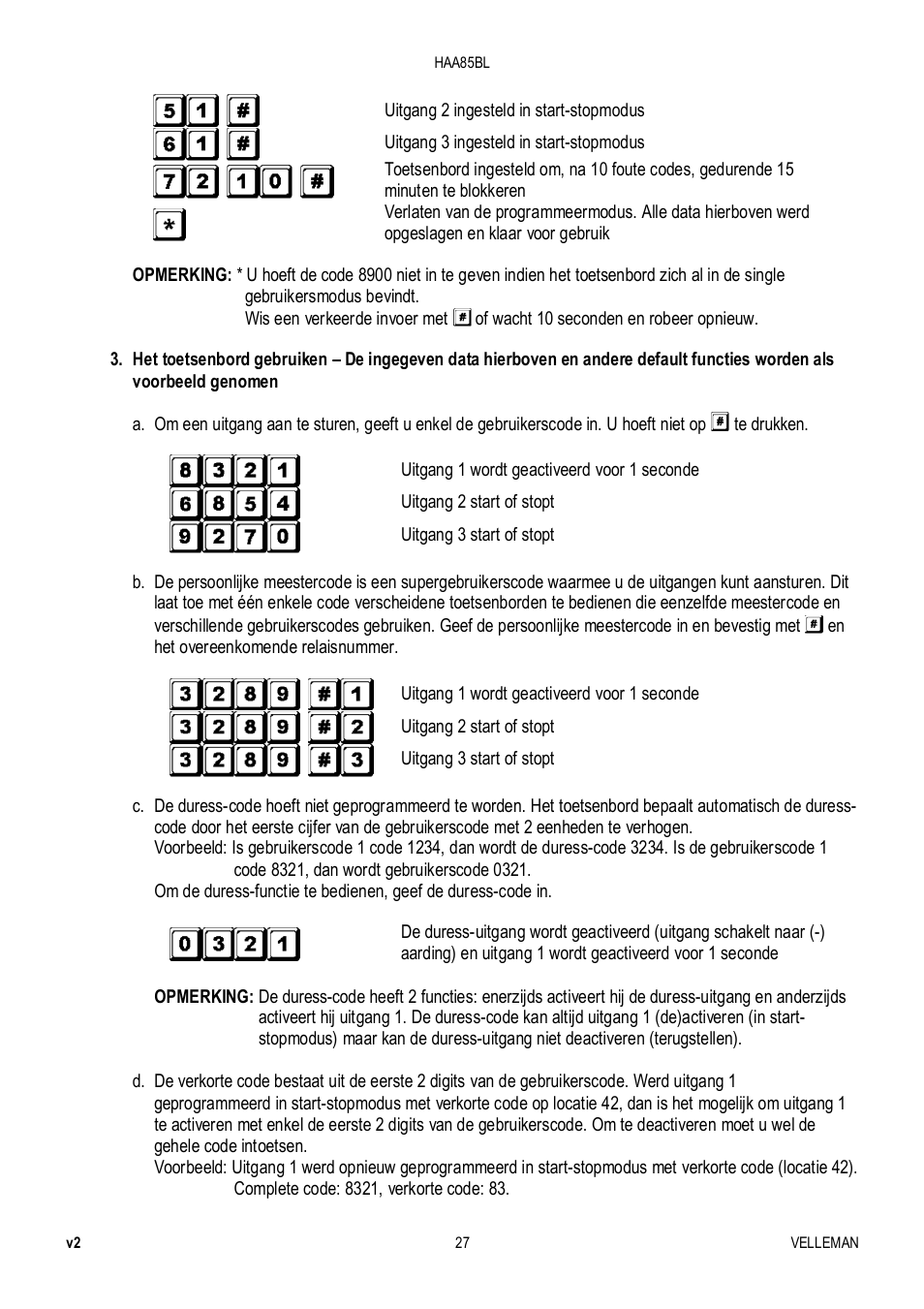 Velleman HAA85BL User Manual | Page 27 / 84