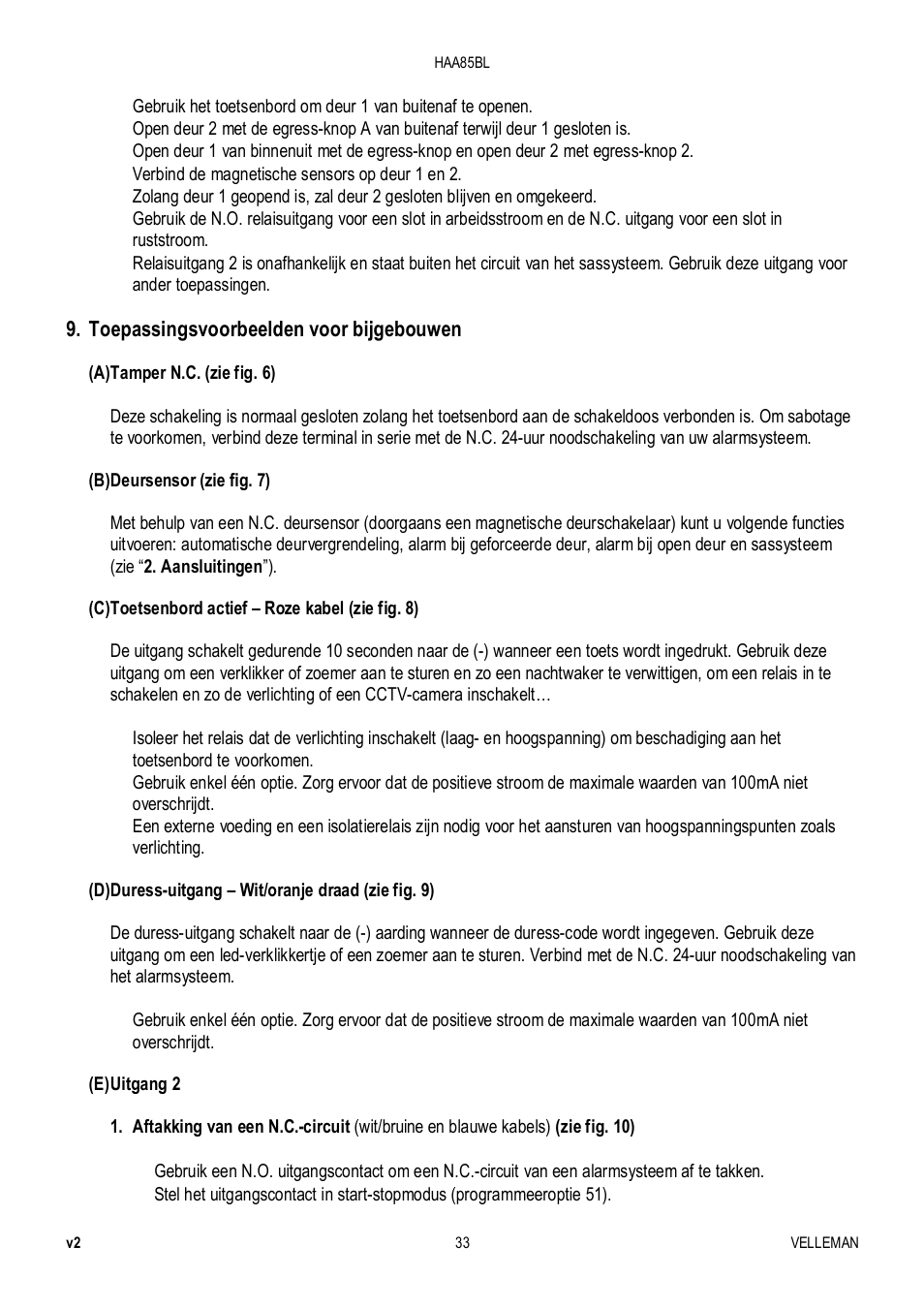 Velleman HAA85BL User Manual | Page 33 / 84