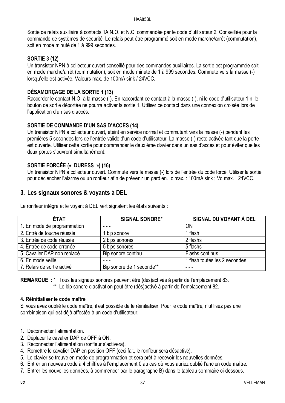 Velleman HAA85BL User Manual | Page 37 / 84