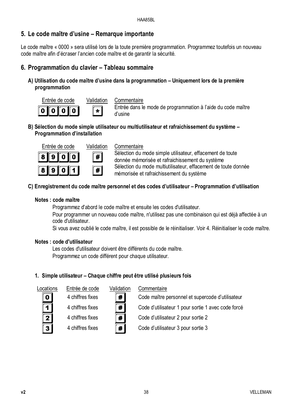 Velleman HAA85BL User Manual | Page 38 / 84
