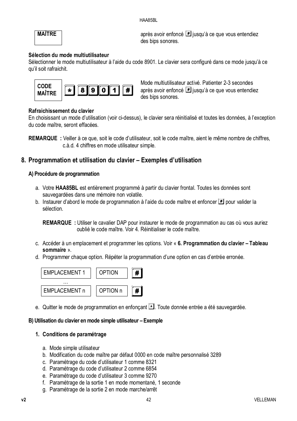 Velleman HAA85BL User Manual | Page 42 / 84
