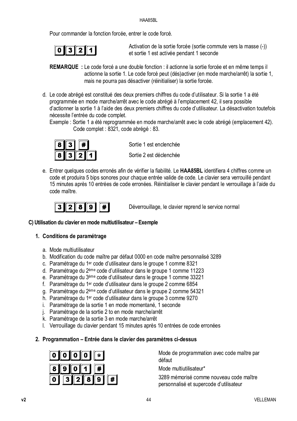 Velleman HAA85BL User Manual | Page 44 / 84