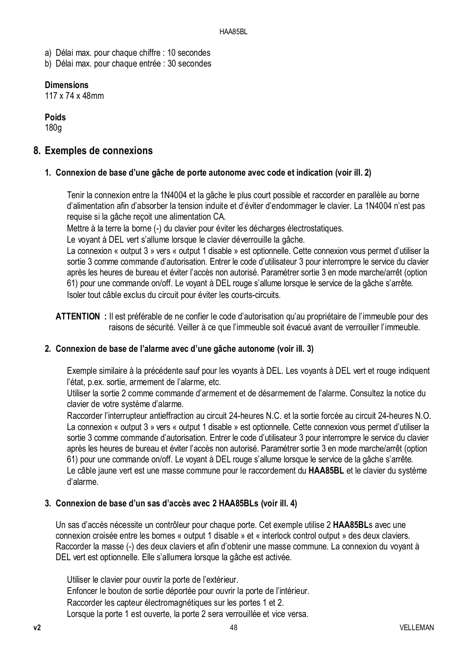 Velleman HAA85BL User Manual | Page 48 / 84
