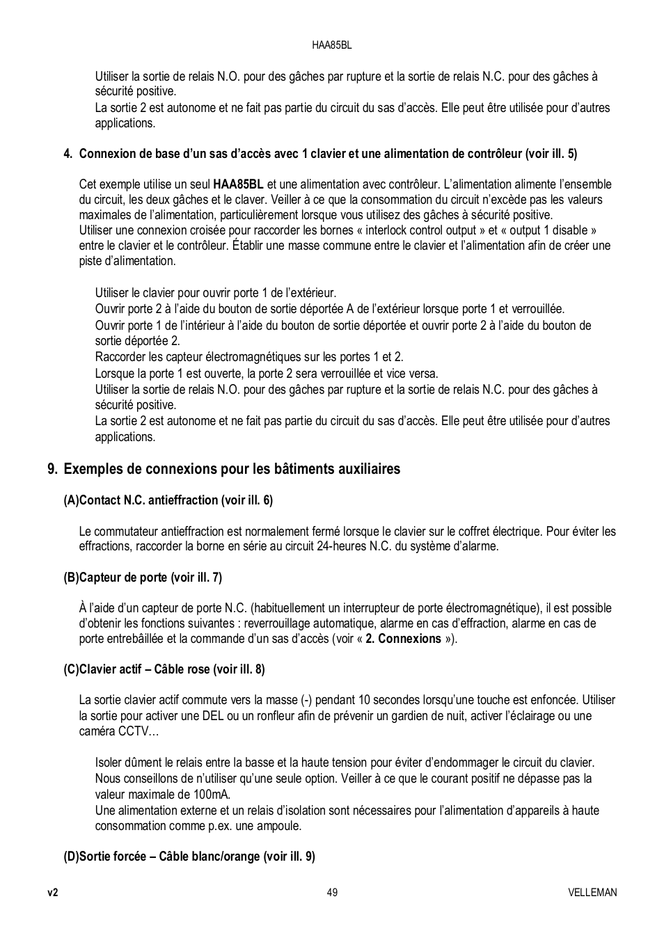 Velleman HAA85BL User Manual | Page 49 / 84