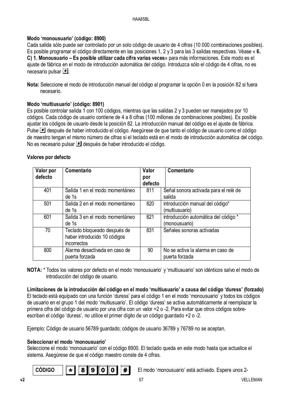 Velleman HAA85BL User Manual | Page 57 / 84