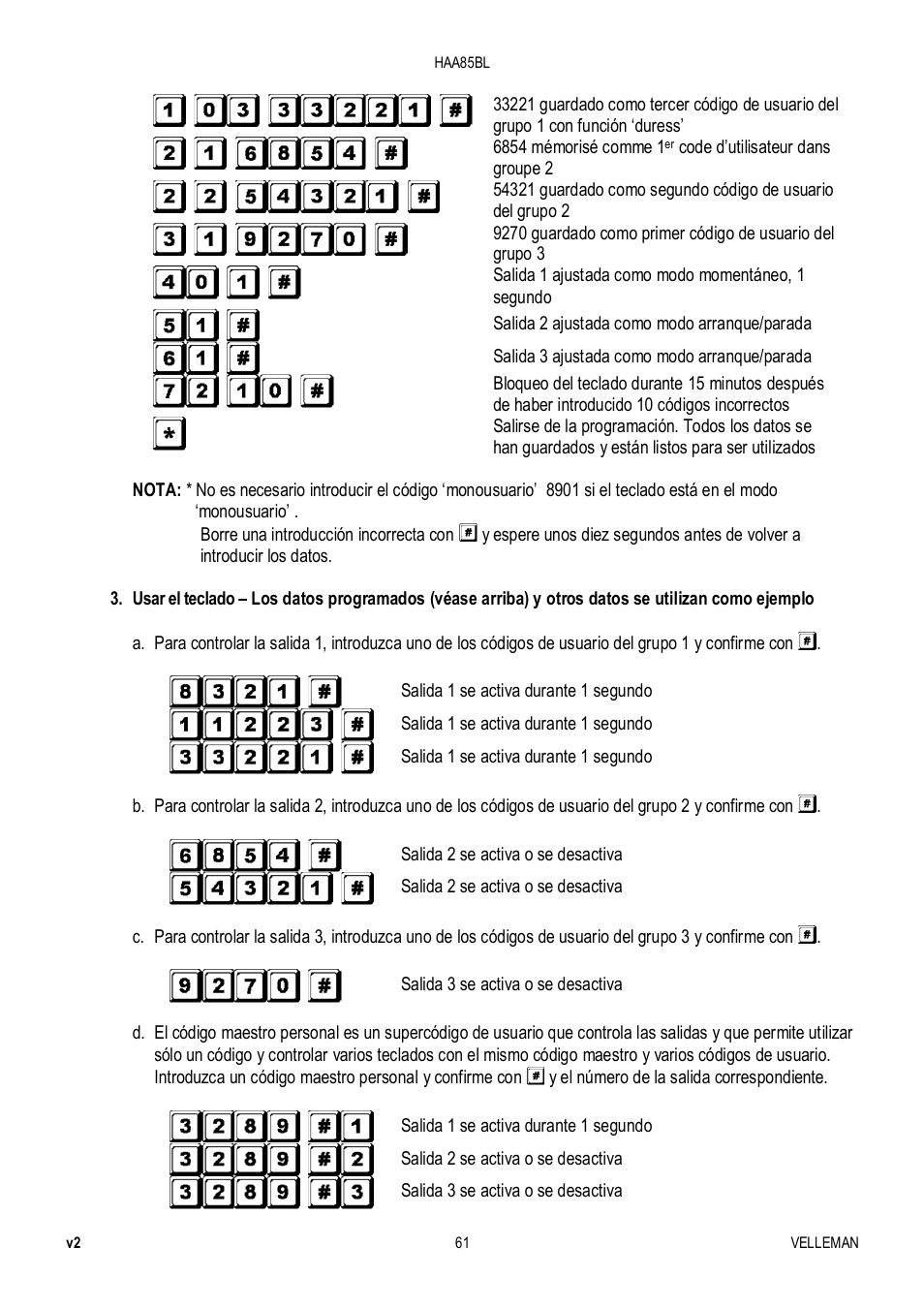 Velleman HAA85BL User Manual | Page 61 / 84