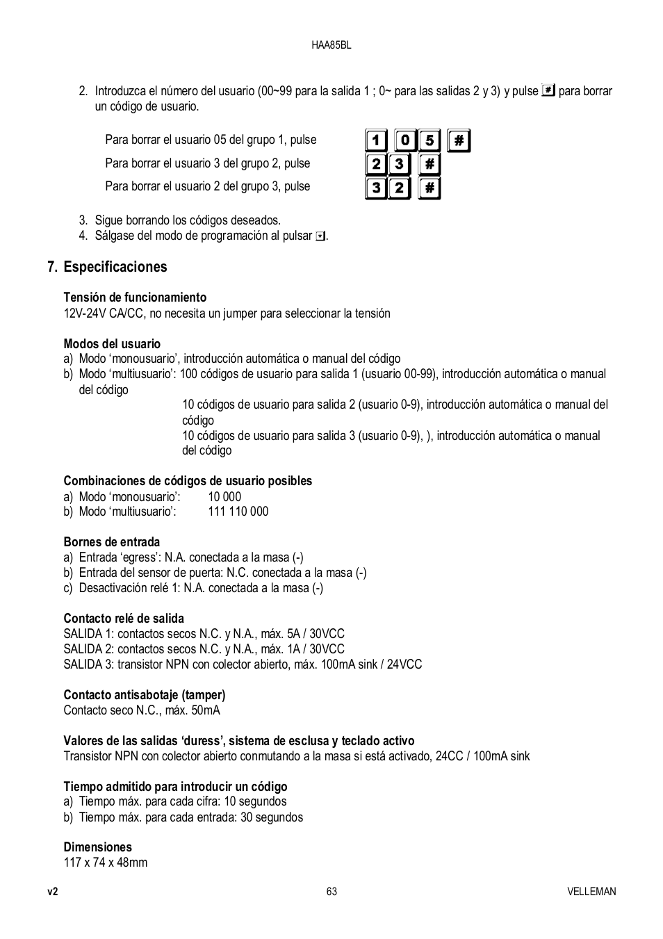 Velleman HAA85BL User Manual | Page 63 / 84