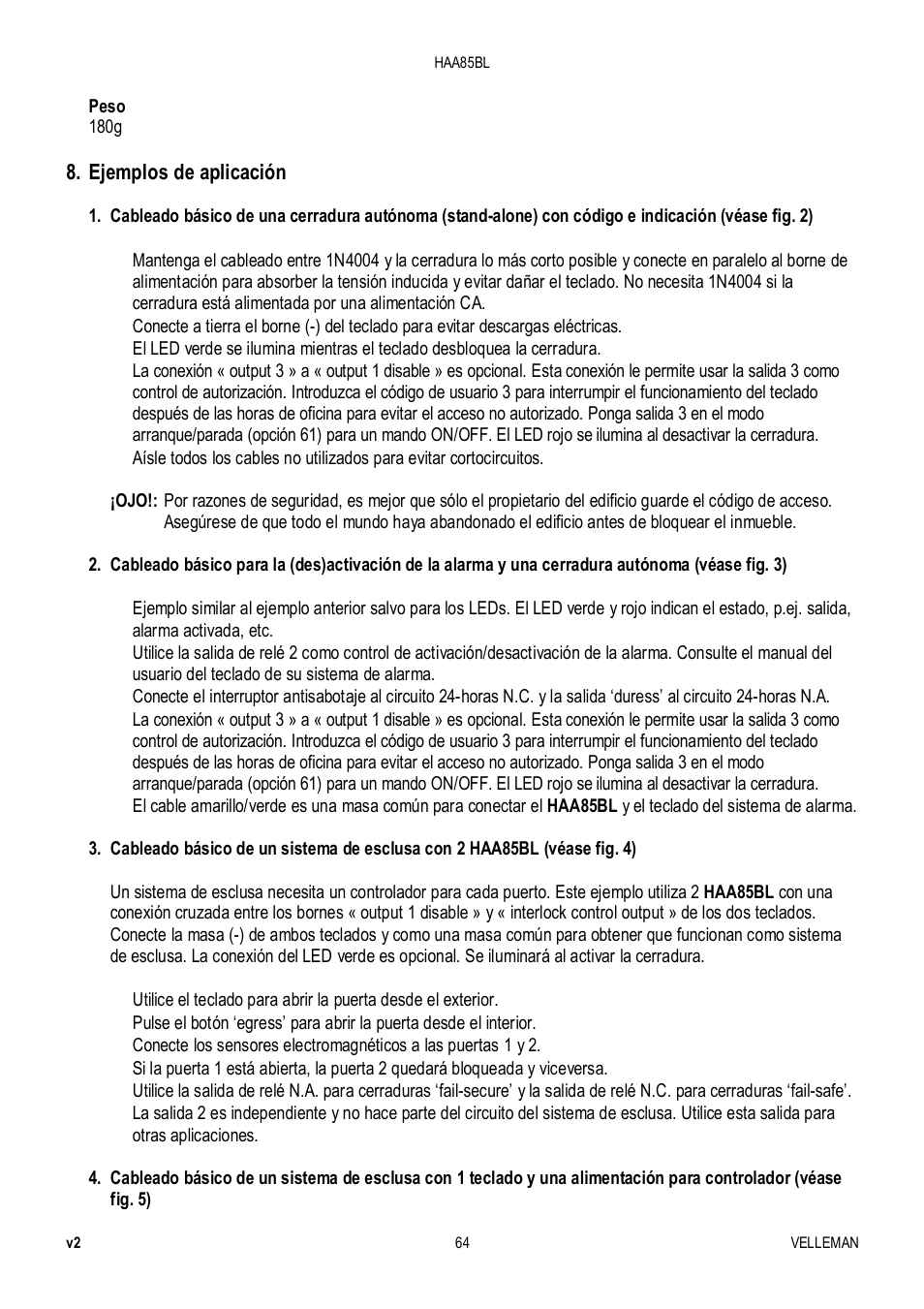 Velleman HAA85BL User Manual | Page 64 / 84