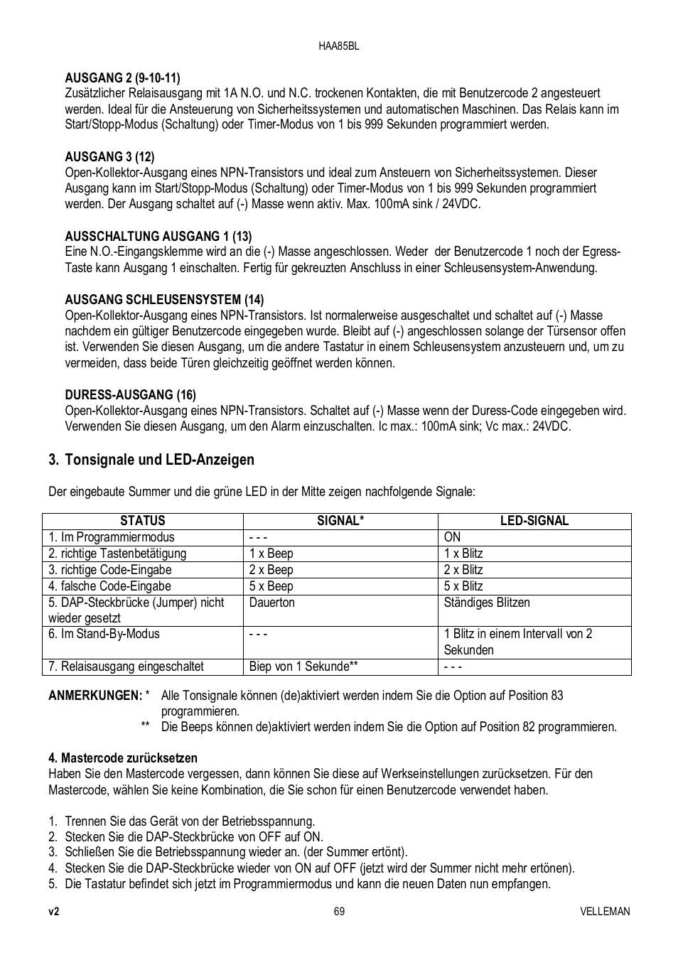 Velleman HAA85BL User Manual | Page 69 / 84