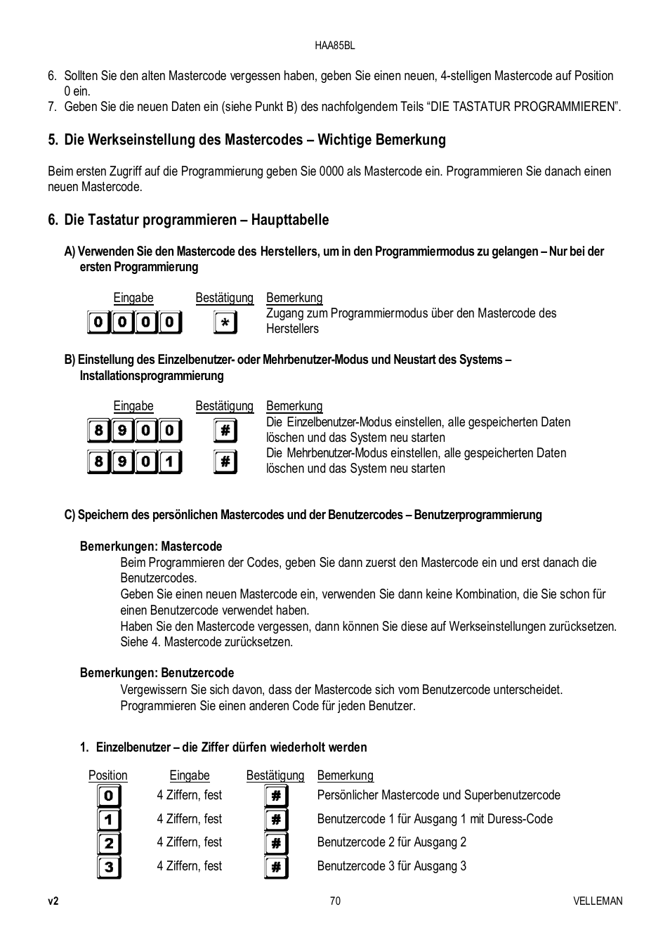 Velleman HAA85BL User Manual | Page 70 / 84
