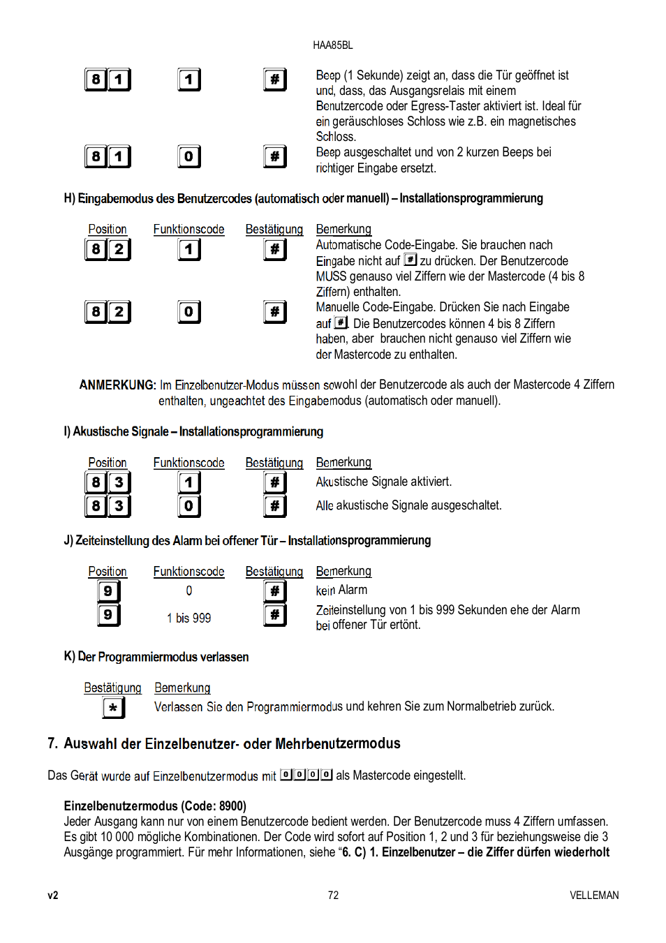 Velleman HAA85BL User Manual | Page 72 / 84