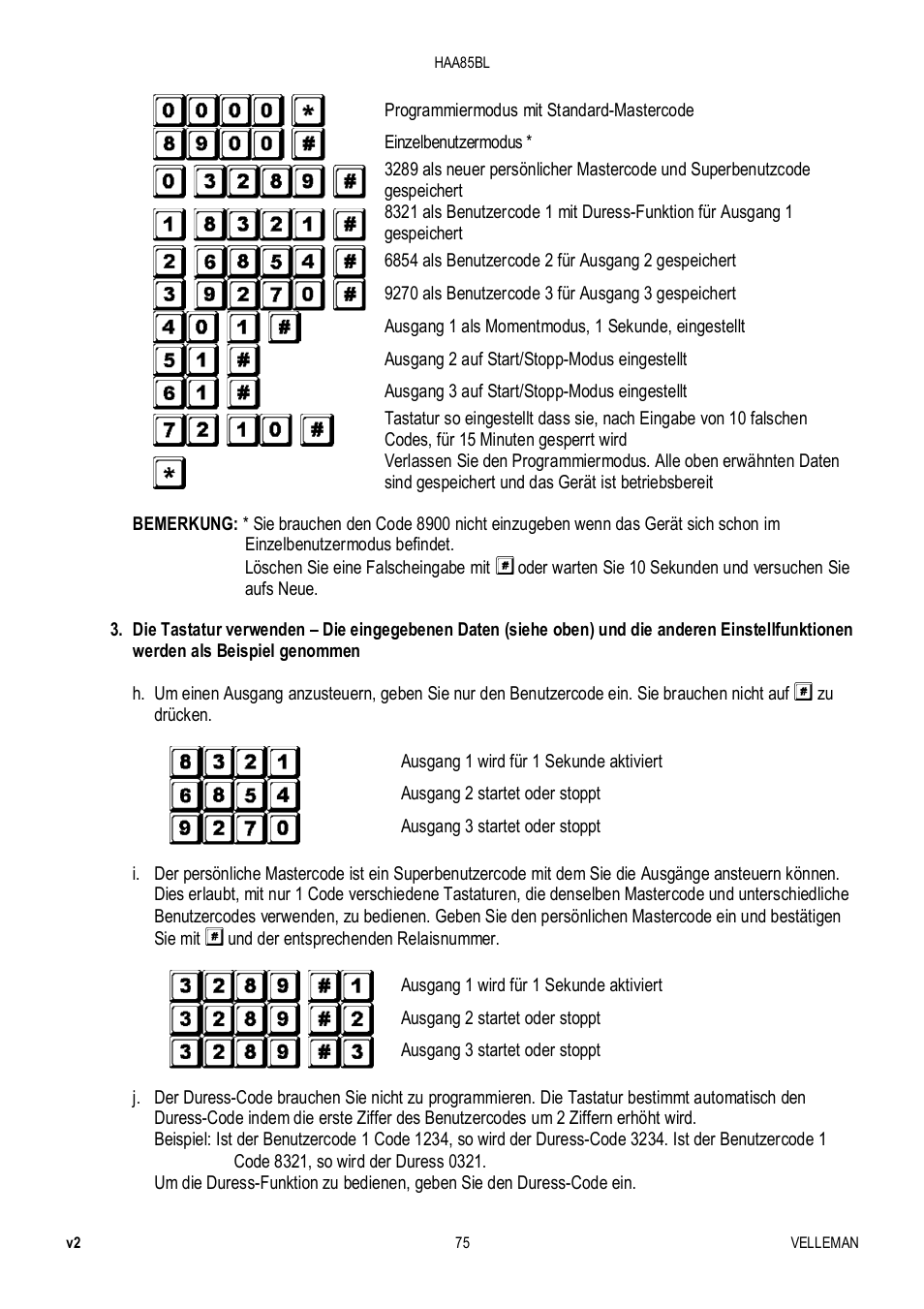 Velleman HAA85BL User Manual | Page 75 / 84
