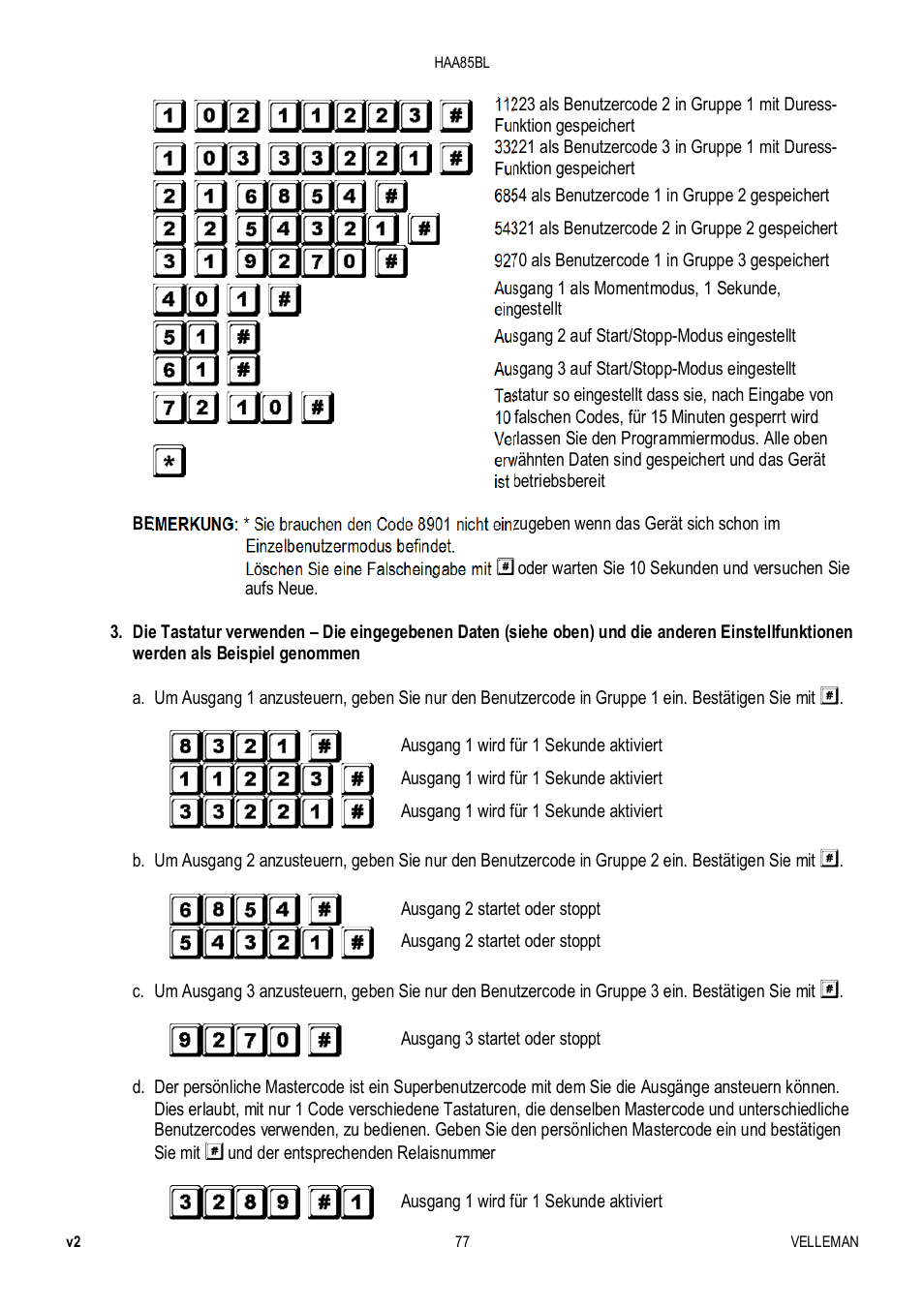 Velleman HAA85BL User Manual | Page 77 / 84