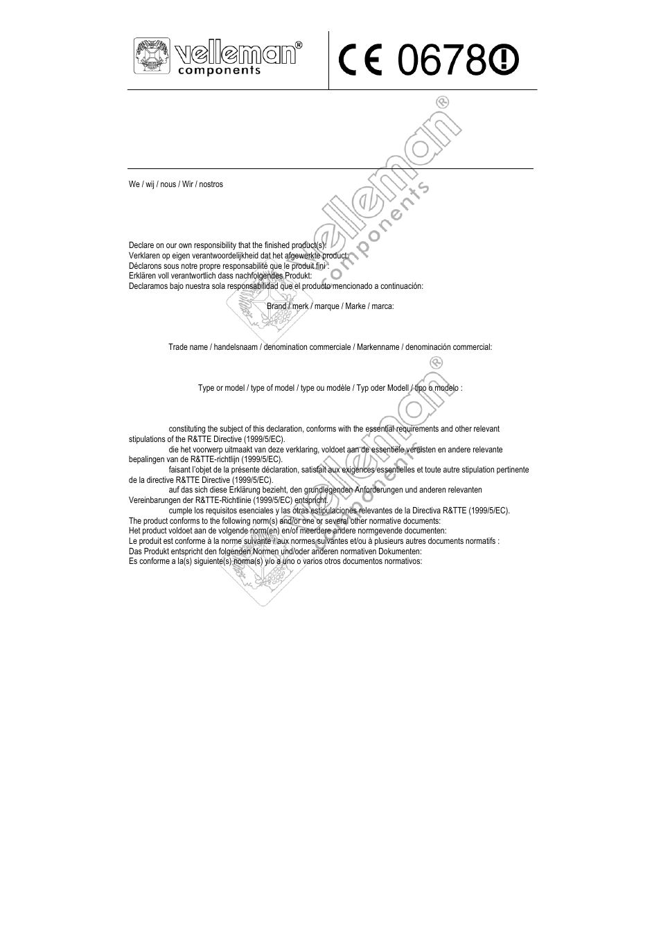 Velleman MICW50 User Manual | Page 18 / 20