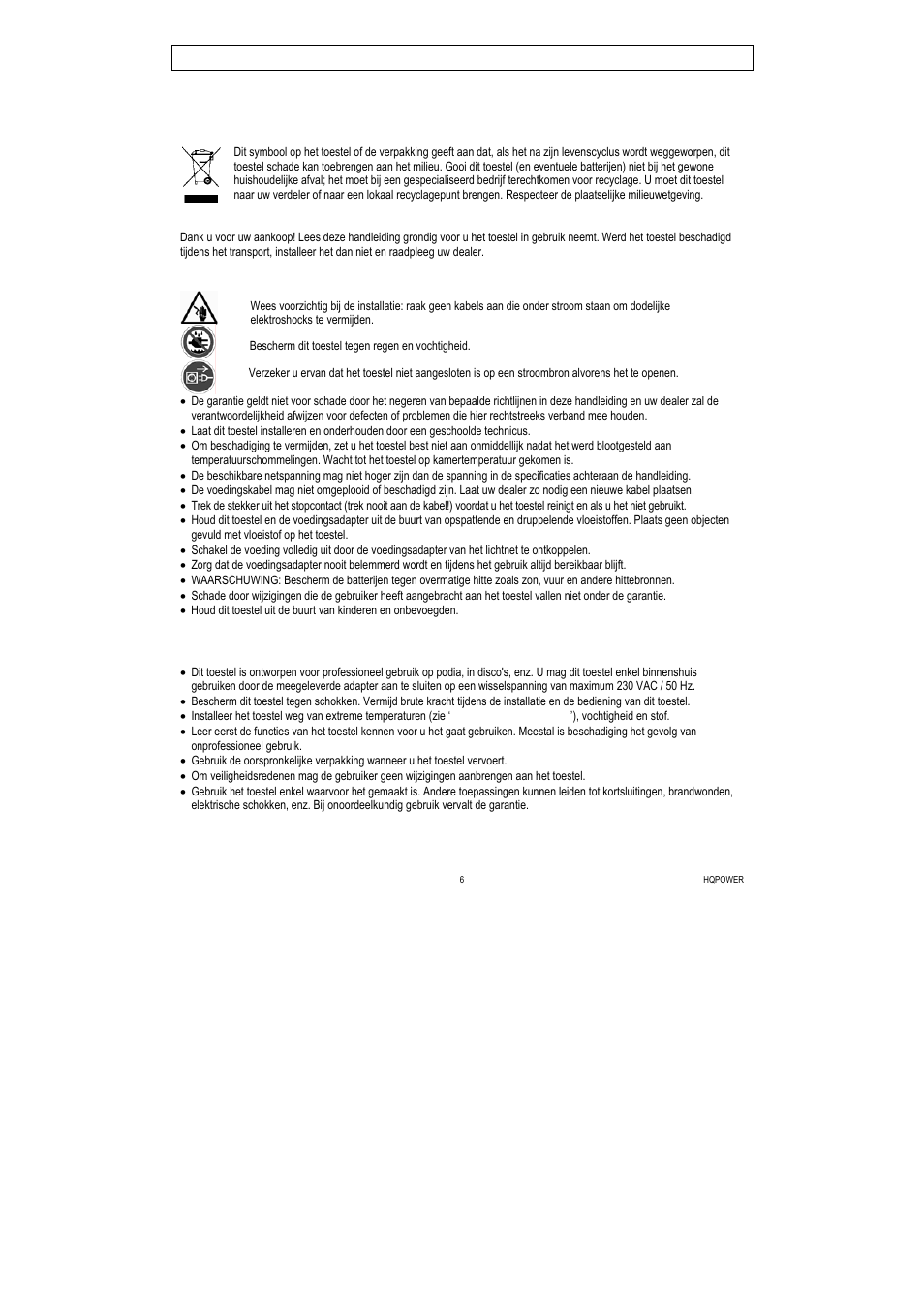 Micw50 – 12-kanaals uhf microfoonsysteem, Inleiding, Veiligheidsinstructies | Algemene richtlijnen | Velleman MICW50 User Manual | Page 6 / 20