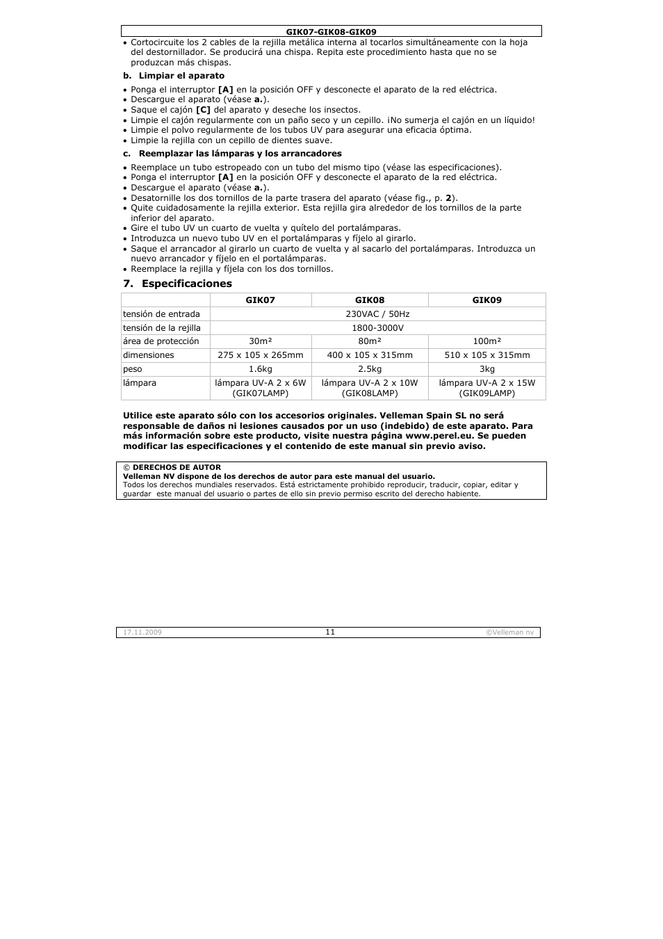 Velleman GIK07 User Manual | Page 11 / 18