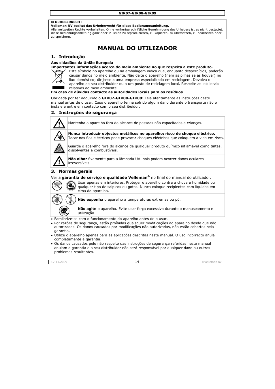 Manu, Ual do u, Utilizad | Velleman GIK07 User Manual | Page 14 / 18