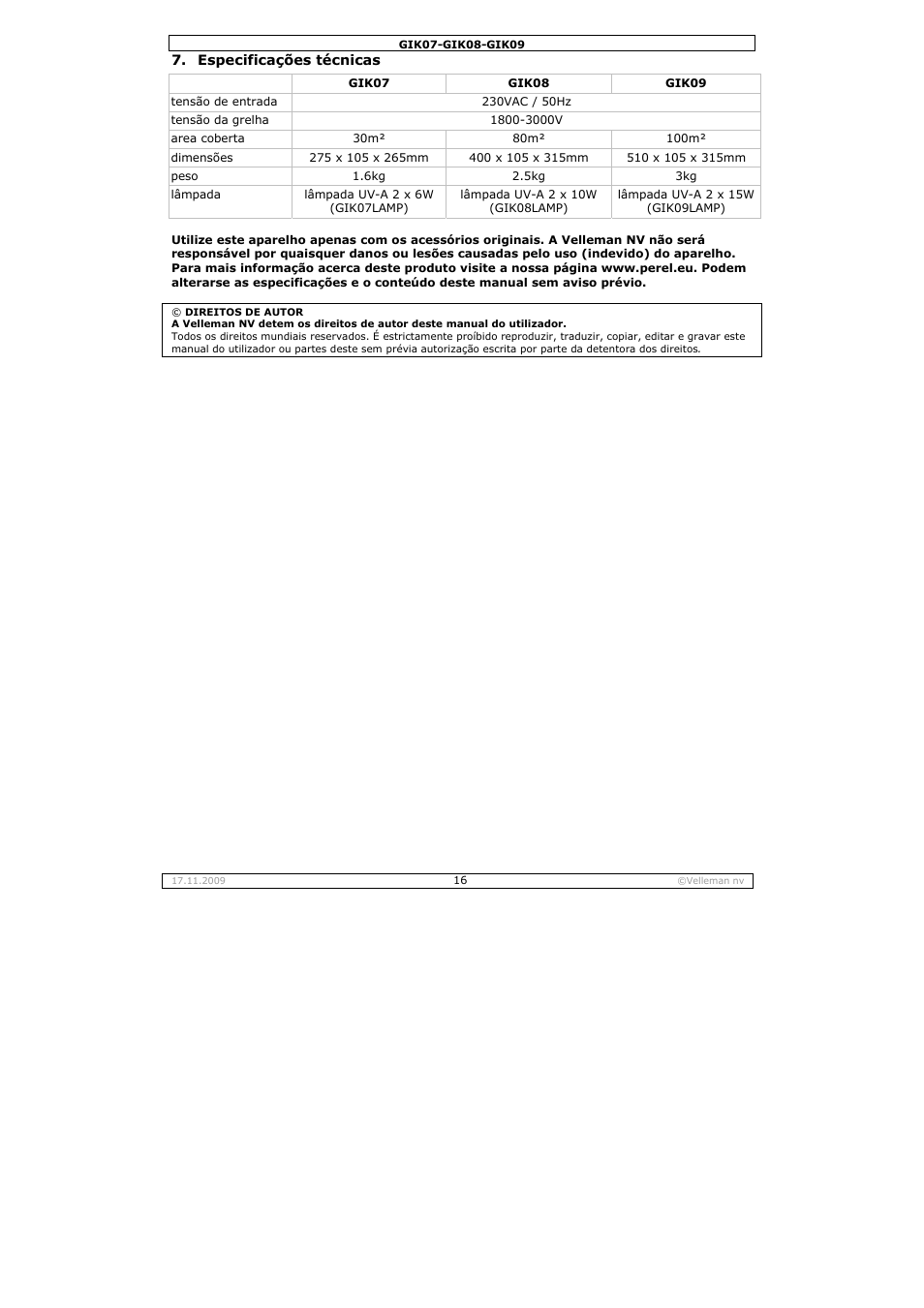 Velleman GIK07 User Manual | Page 16 / 18