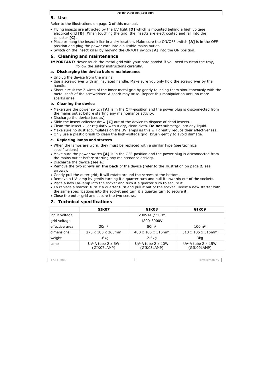 Velleman GIK07 User Manual | Page 4 / 18