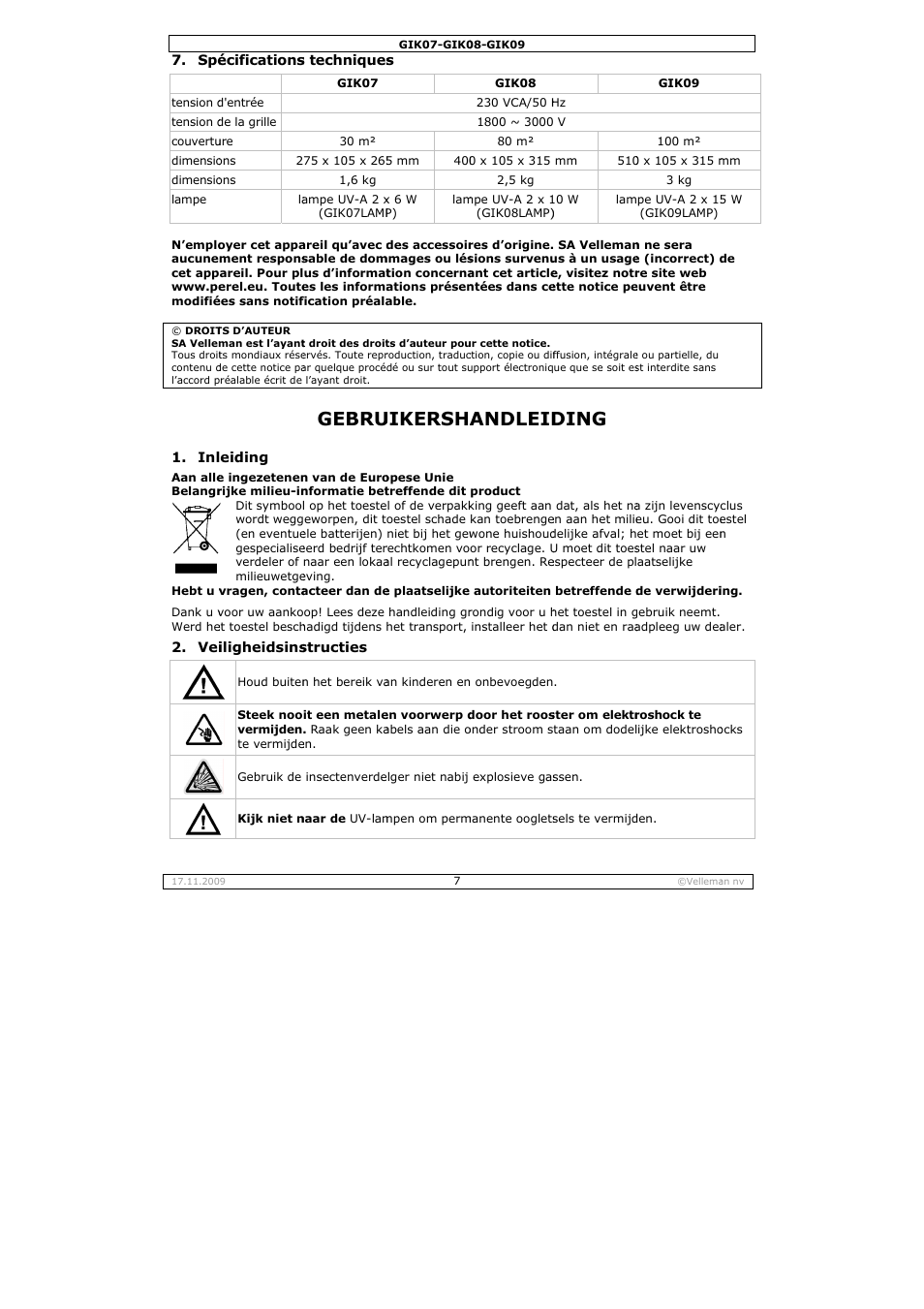 Gebru, Uikersha, Andleid | Ding | Velleman GIK07 User Manual | Page 7 / 18