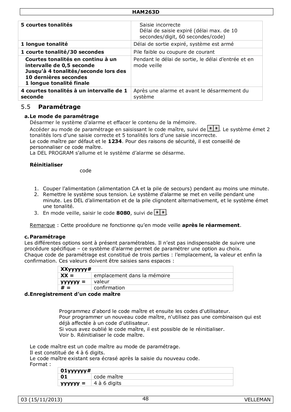 Velleman HAM263D User Manual | Page 48 / 88