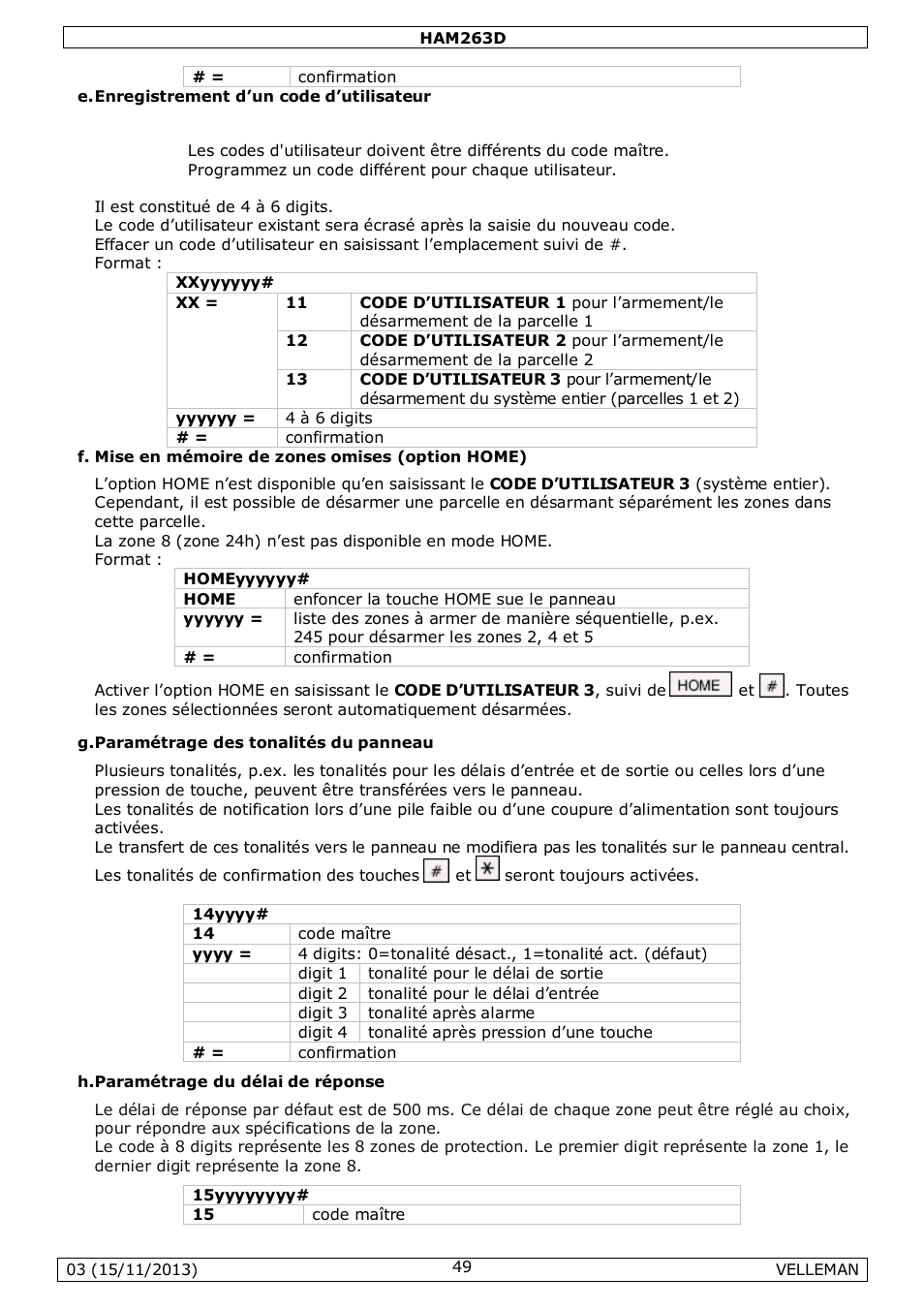 Velleman HAM263D User Manual | Page 49 / 88