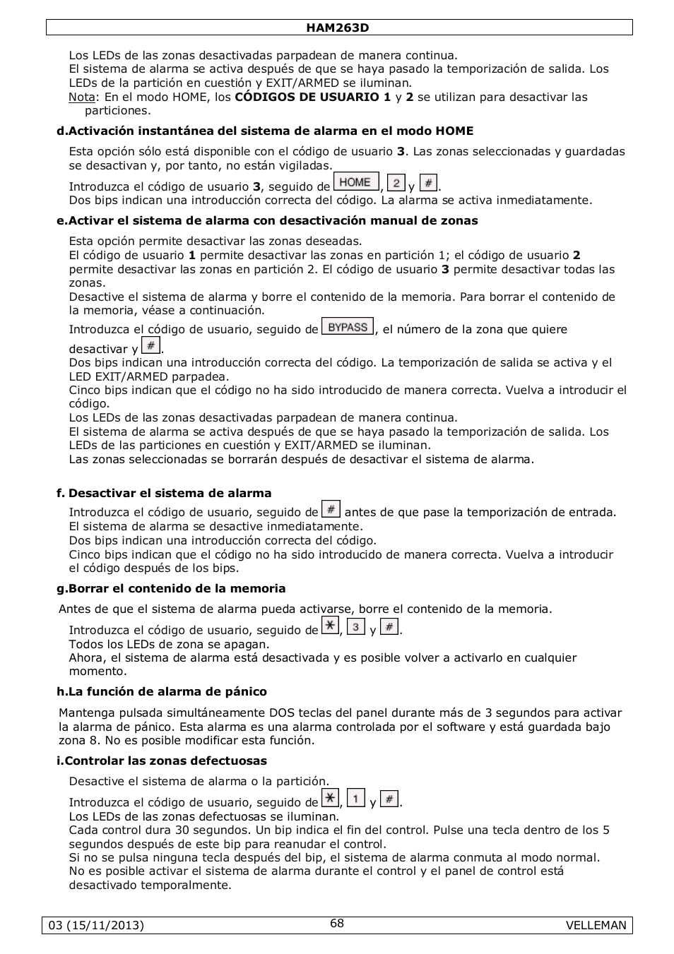 Velleman HAM263D User Manual | Page 68 / 88